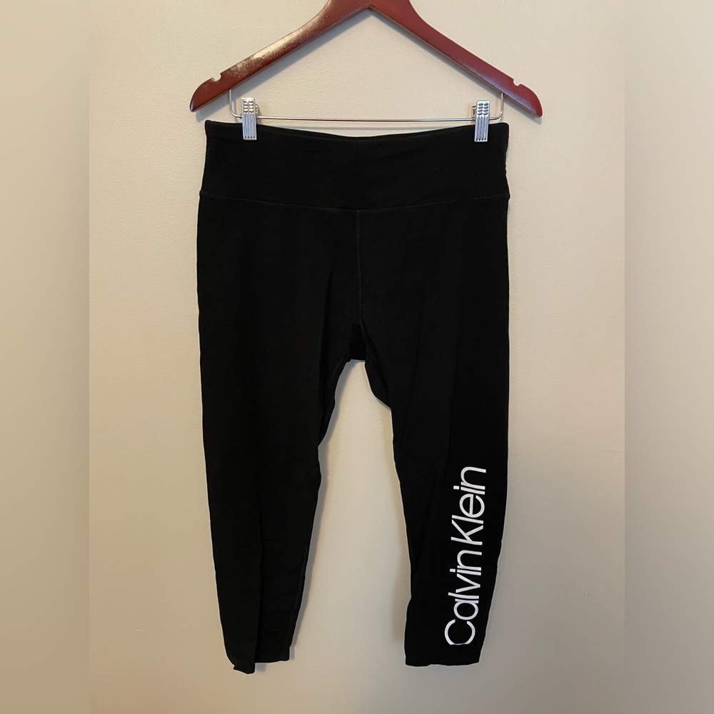 Calvin Klein Women's High Waist Solid Logo Legging XL NWOT